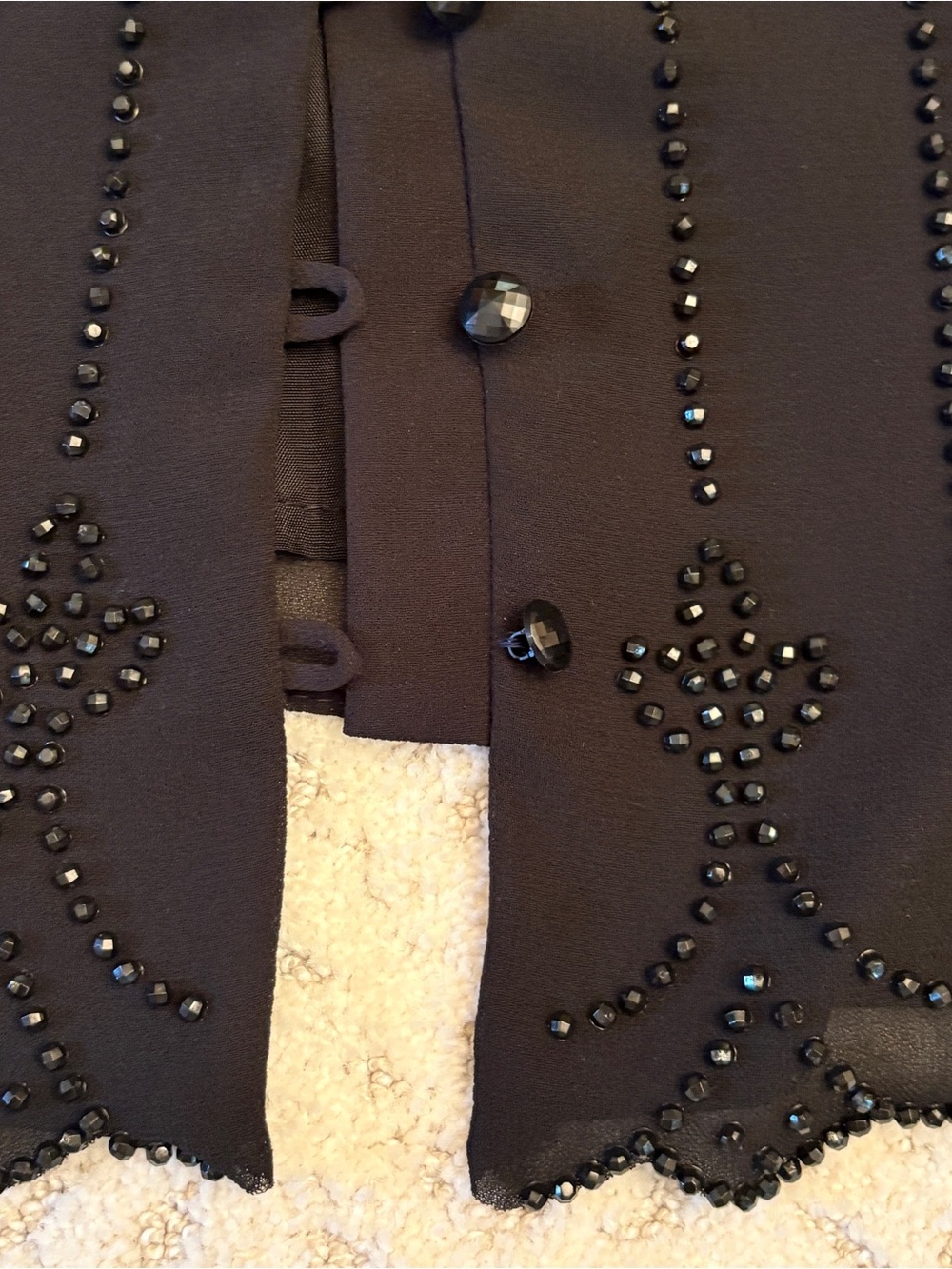 Caliendo Black Evening Cocktail Dress Jacket NEW Womens Size 16 Large Beaded - Picture 11 of 16